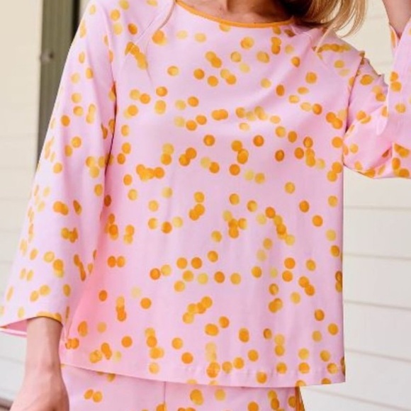 LAKE Other - LAKE x Atlantic Pacific Penny 100% Pima Cotton Dotted Pajama Top Only Small